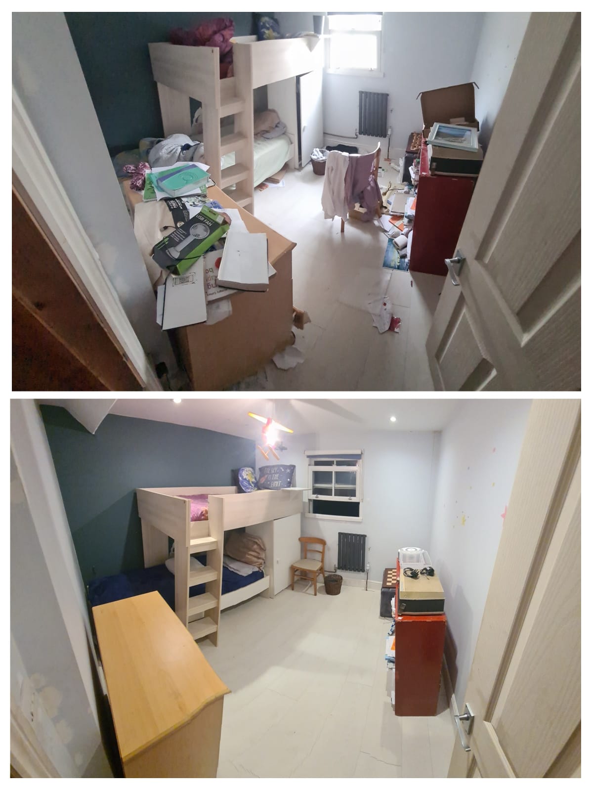 Children's bedroom clearance and reset
