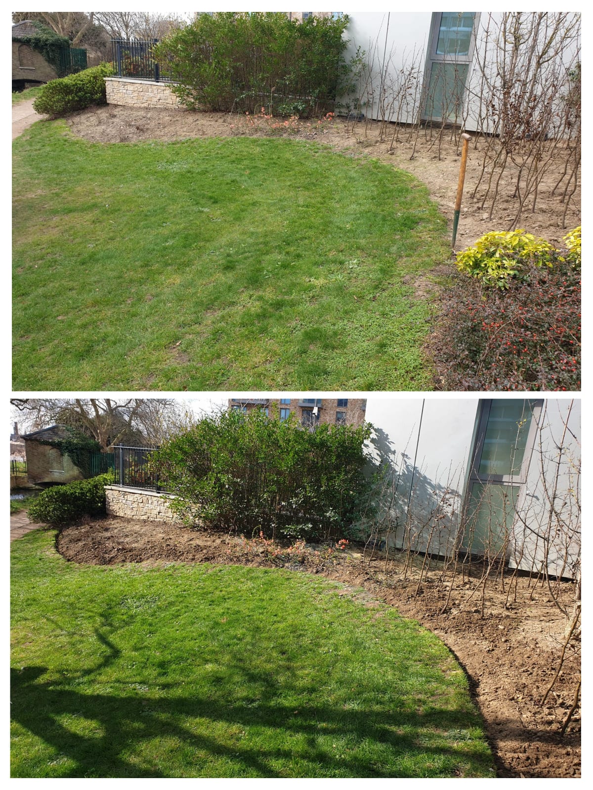 Garden lawn restoration