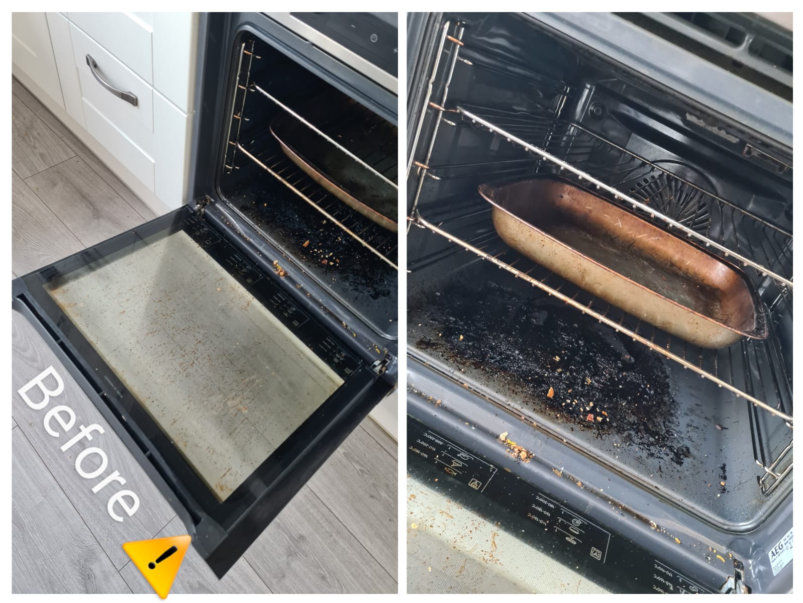 Oven before deep clean